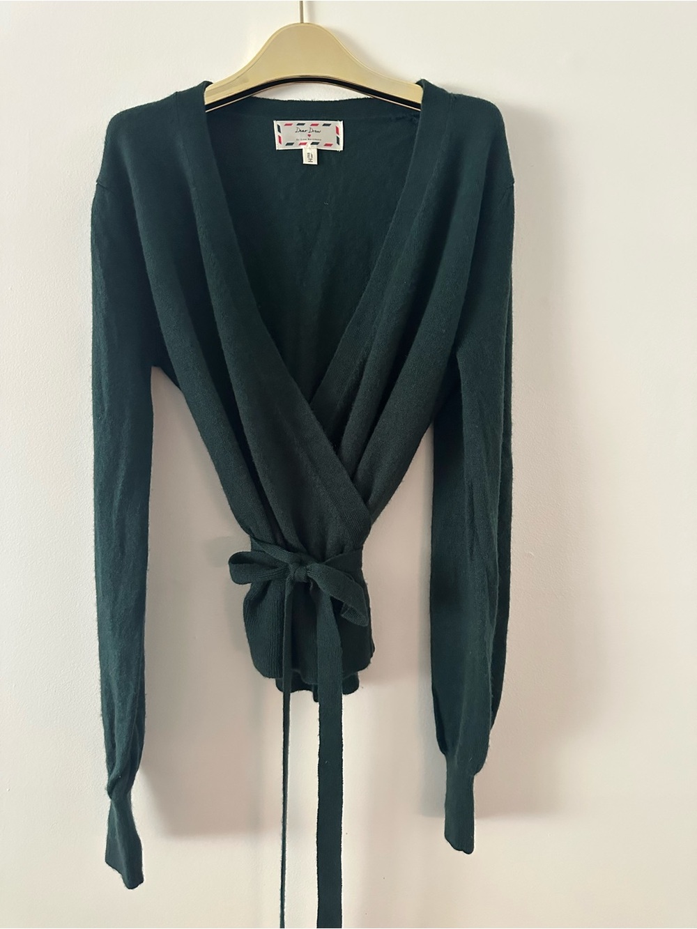 Deep Teal Wrap Cardigan with Tie Waist